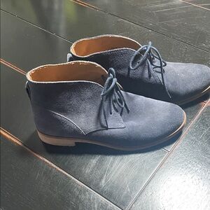 Lucky Brand Chukka Boots - Deep Blue Suede